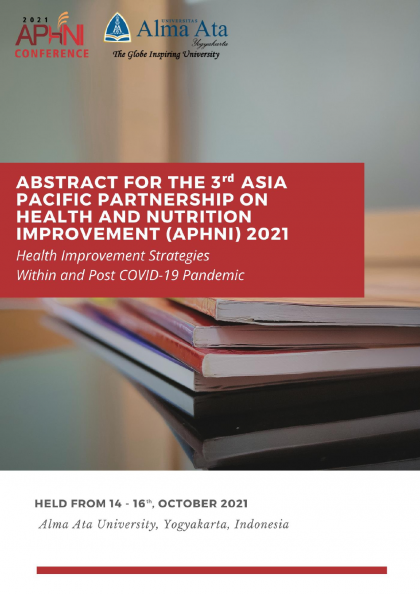 Abstract For The 3rd Asia Pacific Partnership On Health and Nutrition Improvement (APHNI) 2021